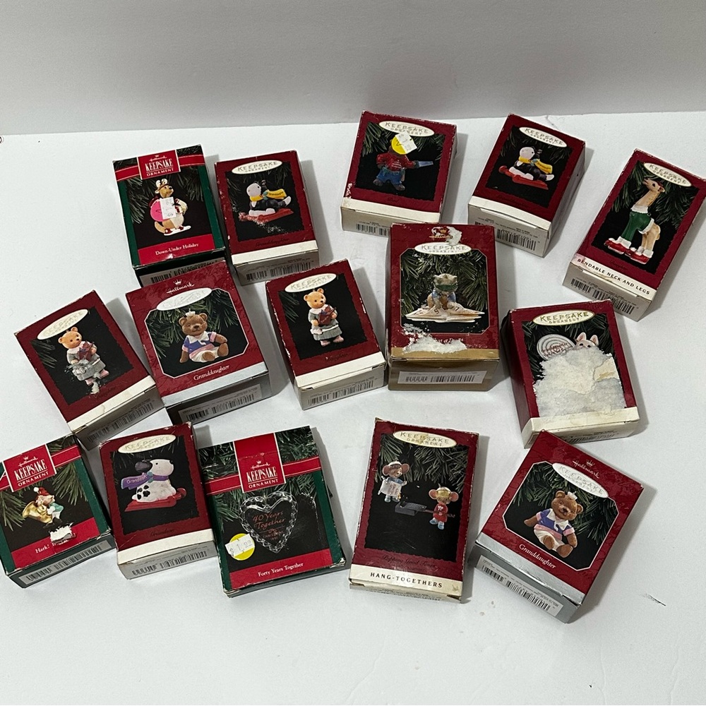 Lot of vintage 90s Hallmark Keepsake Christmas ornaments